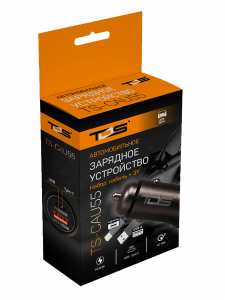 Зарядка в прикуриватель с кабелем Type-C PD/QC 3.0 TDS TS-CAU55